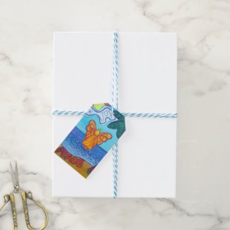 Beach Angel Holiday Custom Gift Tag Cards
