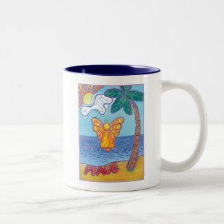 Beach Angel Two-Tone Coffee Mug