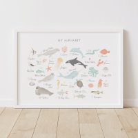 Beach Animal Alphabet Nursery Decor