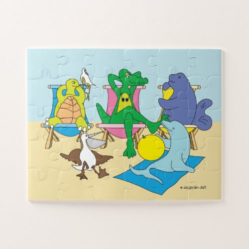 Beach Animals 11x14 PUZZLE