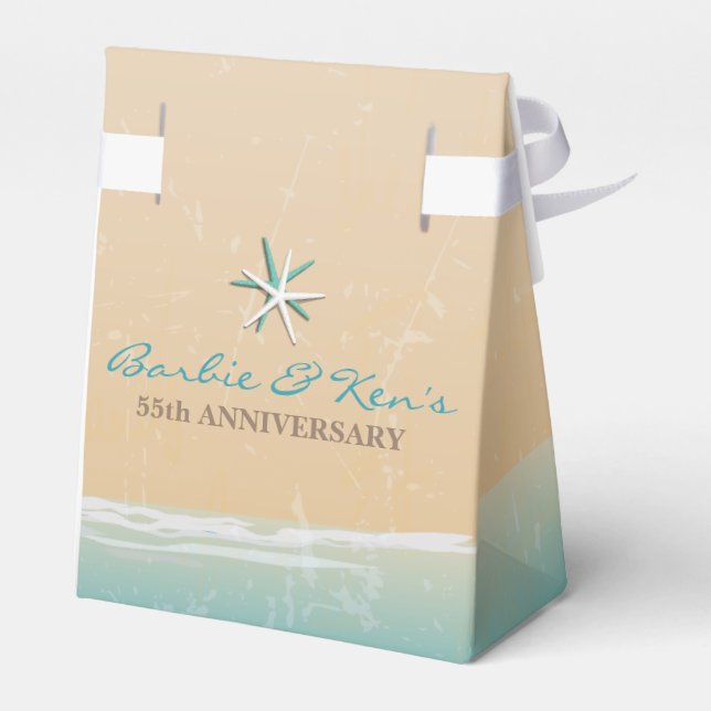 Beach Anniversary Favor Box (Back Side)