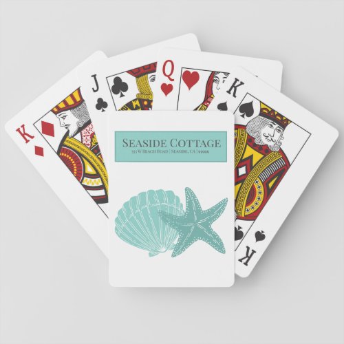 Beach Aqua Airbnb Vacation Rental Poker Cards