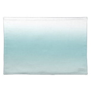 Beach Aqua Blue Ombre Cloth Placemat