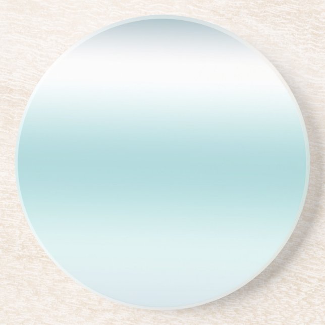 Beach Aqua Blue Ombre       Coaster (Front)