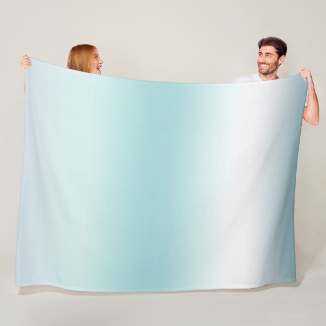 Beach Aqua Blue Ombre        Fleece Blanket (In Situ)