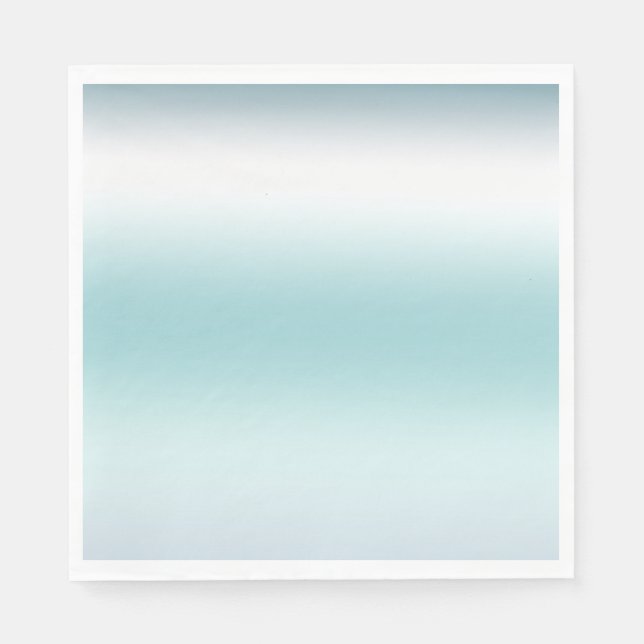 Beach Aqua Blue Ombre         Napkins (Front)