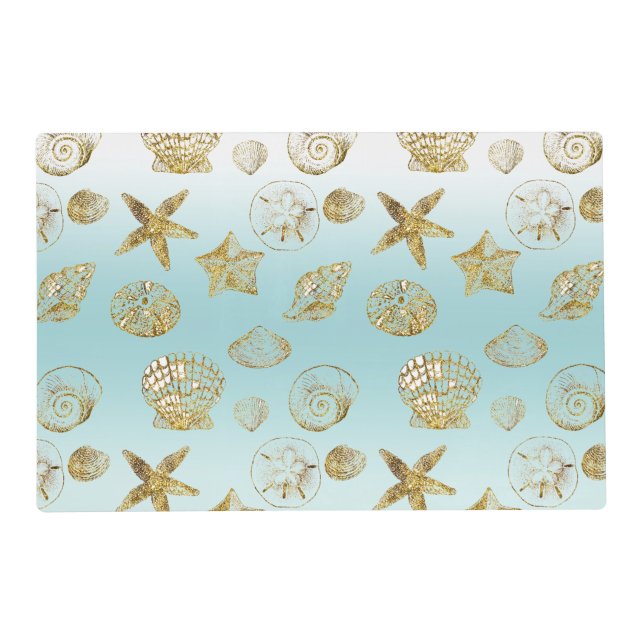 Beach Aqua Blue Ombre    Placemat (Front)