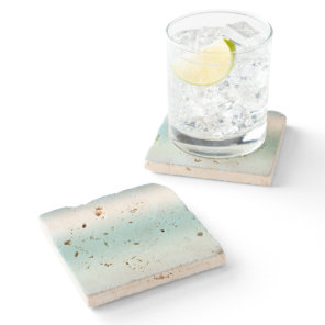 Beach Aqua Blue Ombre      Stone Coaster