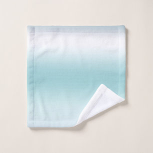 Beach Aqua Blue Ombre Wash Cloth