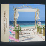 Beach Arbor Floral Wedding 3 Ring Binder<br><div class="desc">Beach wedding planner.</div>