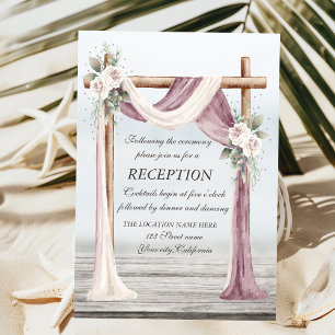 Beach Arbor Reception Invitation