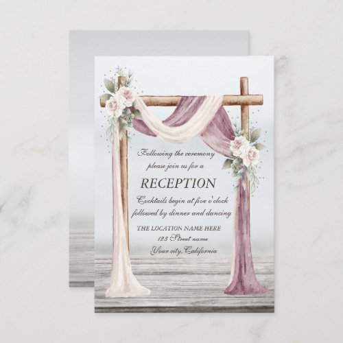 Beach Arbor Reception  Invitation