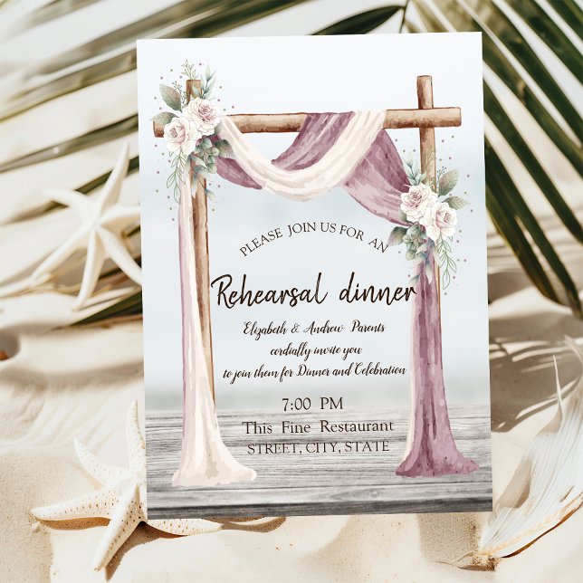 Beach Arbor Rehearsal Dinner Invitation (Creator Uploaded)