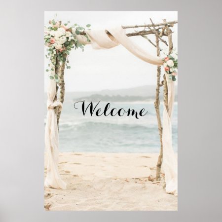 Beach Arbor Seating Chart Or Welcome Sign