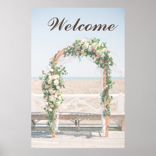 Beach Arbor Seating Chart or Welcome Sign (Front)