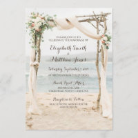 Beach Arbor Wedding Invitation