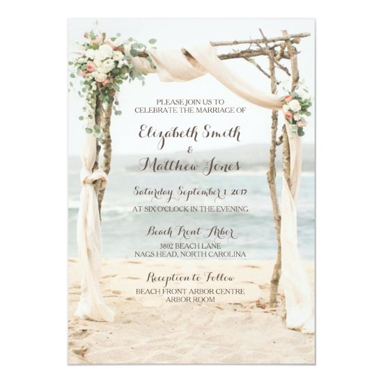 Beach Arbor Wedding Invitation