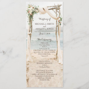 Beach Arbor Wedding Program
