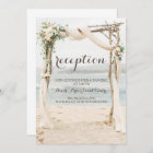 Beach Arbor Wedding Reception Card