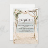 Beach Arbor Wedding Reception Card (Front/Back)