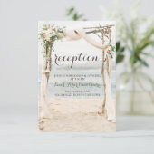 Beach Arbor Wedding Reception Card (Standing Front)
