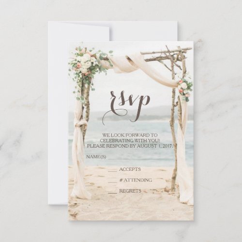 Beach Arbor Wedding RSVP