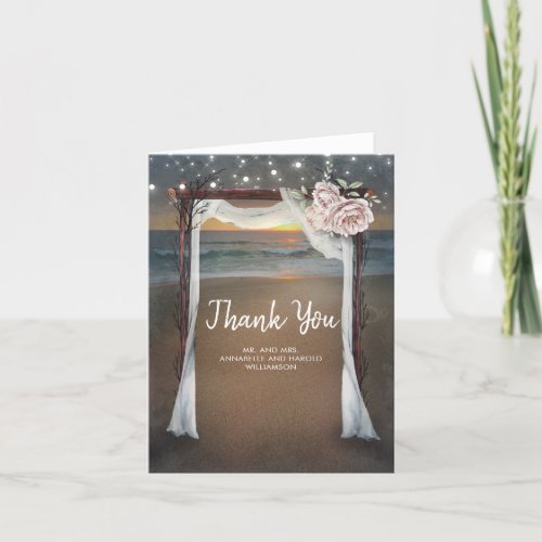 Beach Arbor Wedding Thank You