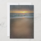 Beach Arch | Sea Sunset | String Lights Wedding Invitation (Back)
