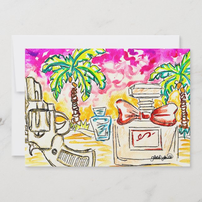 Beach Art Holiday Card (Front)