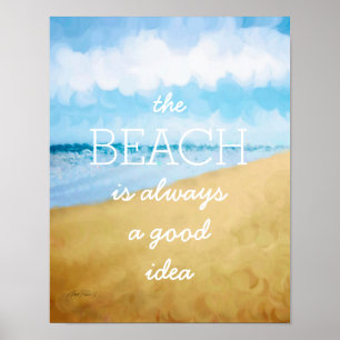 beach art poster quote text