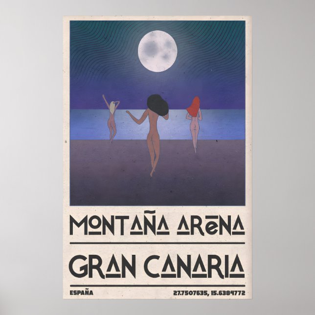 Beach Art Print - Three Figures Walking Toward (Front)