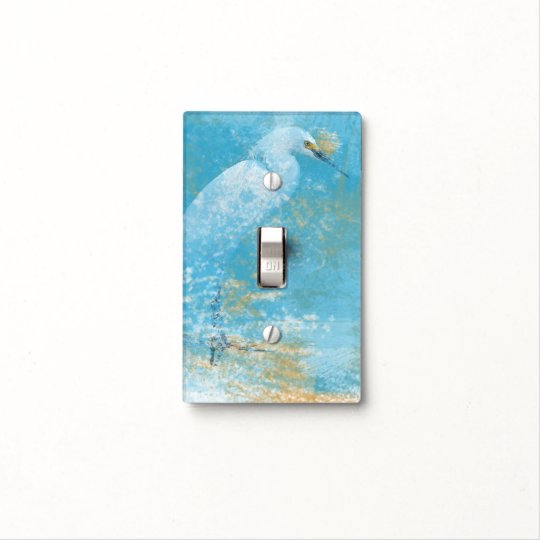 Beach Art With Snowy Egret Light Switch Cover Zazzle Beach Art With Snowy Egret Light Switch Cover