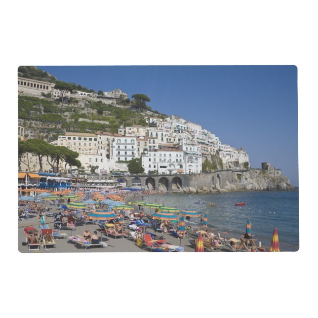 Beach at Amalfi, Campania, Italy Placemat (Front)