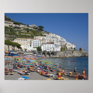 Beach at Amalfi, Campania, Italy Poster