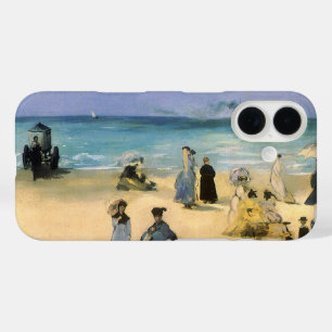 Beach at Boulogne by Edouard Manet, Vintage Art iPhone 16 Case