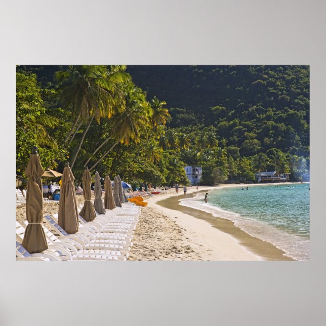 Beach at Cane Garden Bay, Island of Tortola Poster (Front)