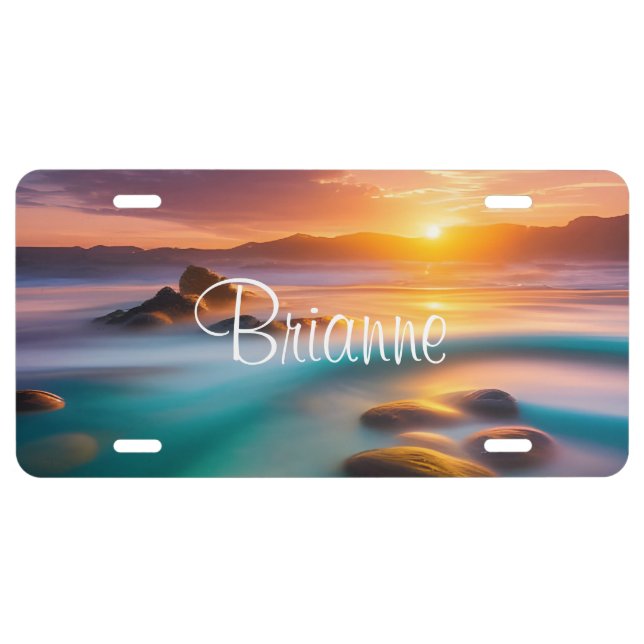 Beach at Dawn  License Plate (Front)