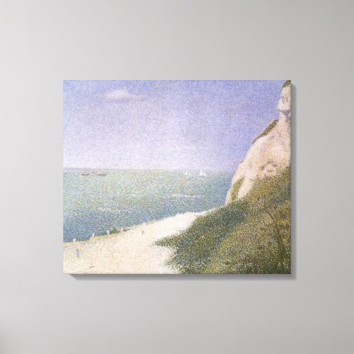 Beach at Honfleur by Georges Seurat Vintage Art Canvas Print