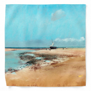 Beach at Low Tide(Mouth of the River), Edgar Degas Bandana