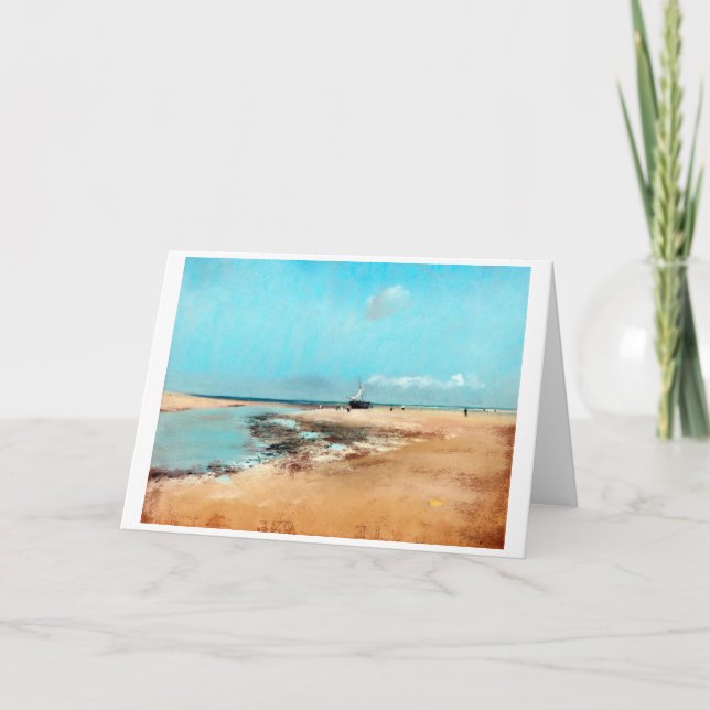 Beach at Low Tide(Mouth of the River), Edgar Degas Card (Front)