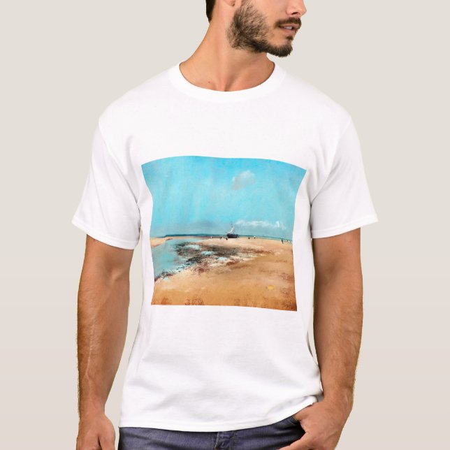 Beach at Low Tide(Mouth of the River), Edgar Degas T-Shirt (Front)
