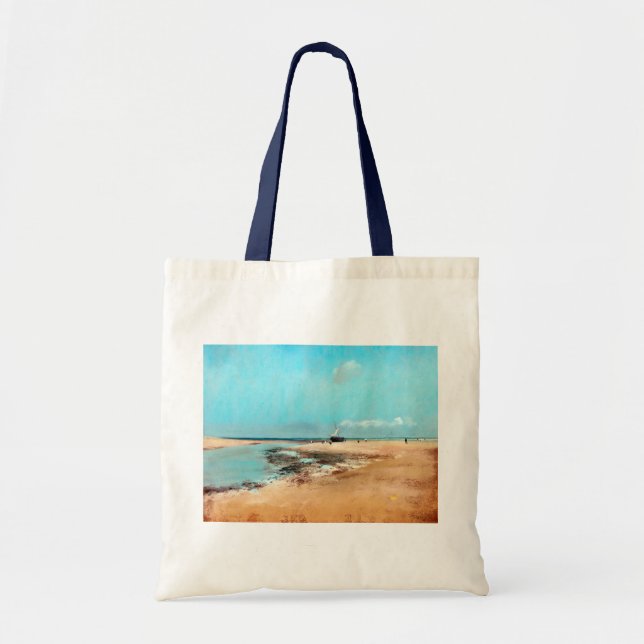 Beach at Low Tide(Mouth of the River), Edgar Degas Tote Bag (Front)