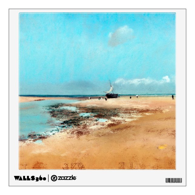 Beach at Low Tide(Mouth of the River), Edgar Degas Wall Decal (Front)