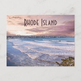 Beach at Newport Rhode Island Postcard