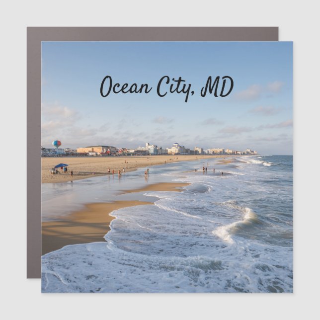 Beach at Ocean City, Maryland Car Magnet (Front)