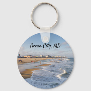Beach at Ocean City, Maryland Keychain