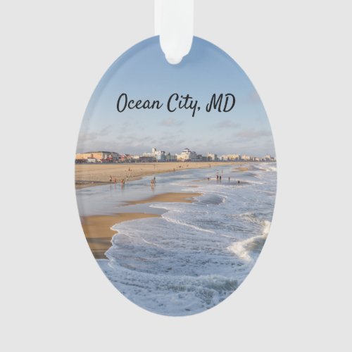 Beach at Ocean City Maryland Ornament