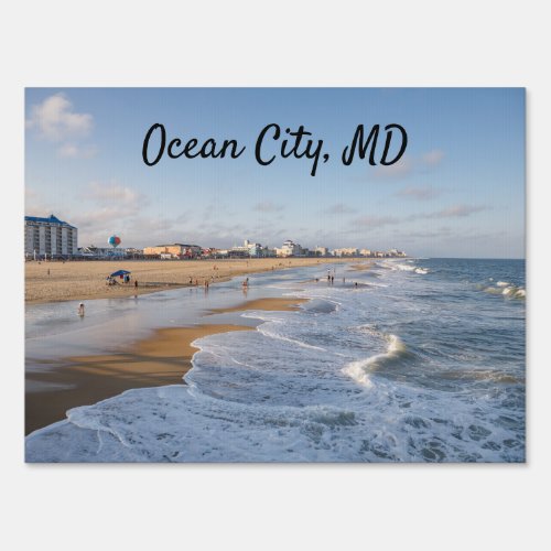 Beach at Ocean City Maryland Sign