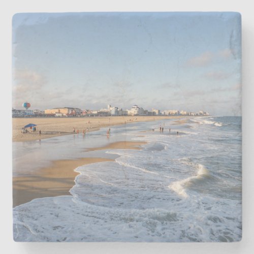 Beach at Ocean City Maryland Stone Coaster