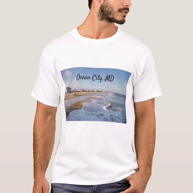 Beach at Ocean City, Maryland T-Shirt (Front)
